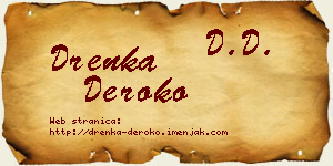 Drenka Deroko vizit kartica